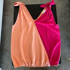 NWOT BiBi Bow Strap Tank Top